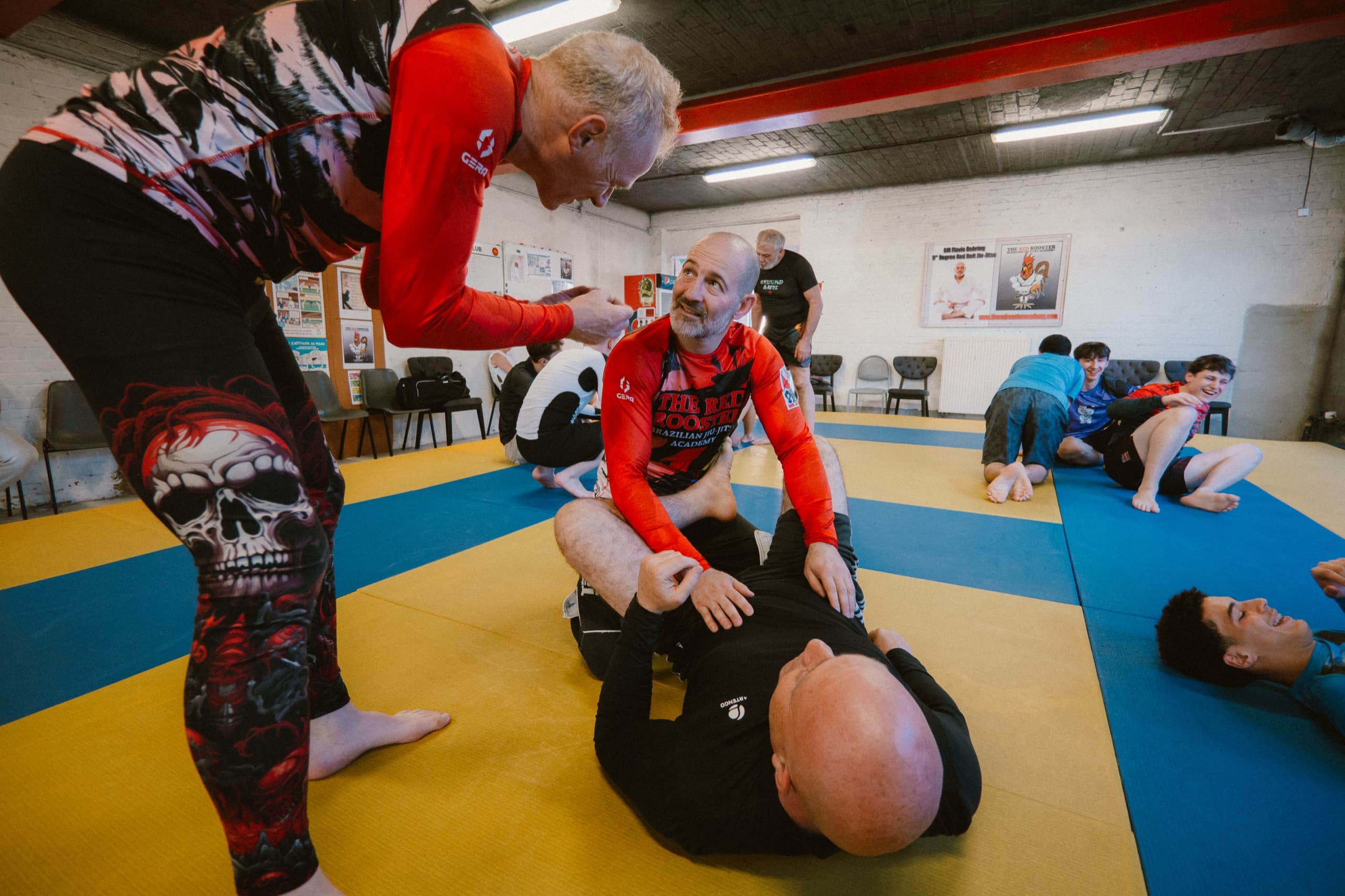 Moment de complicité pendant l'entraînement